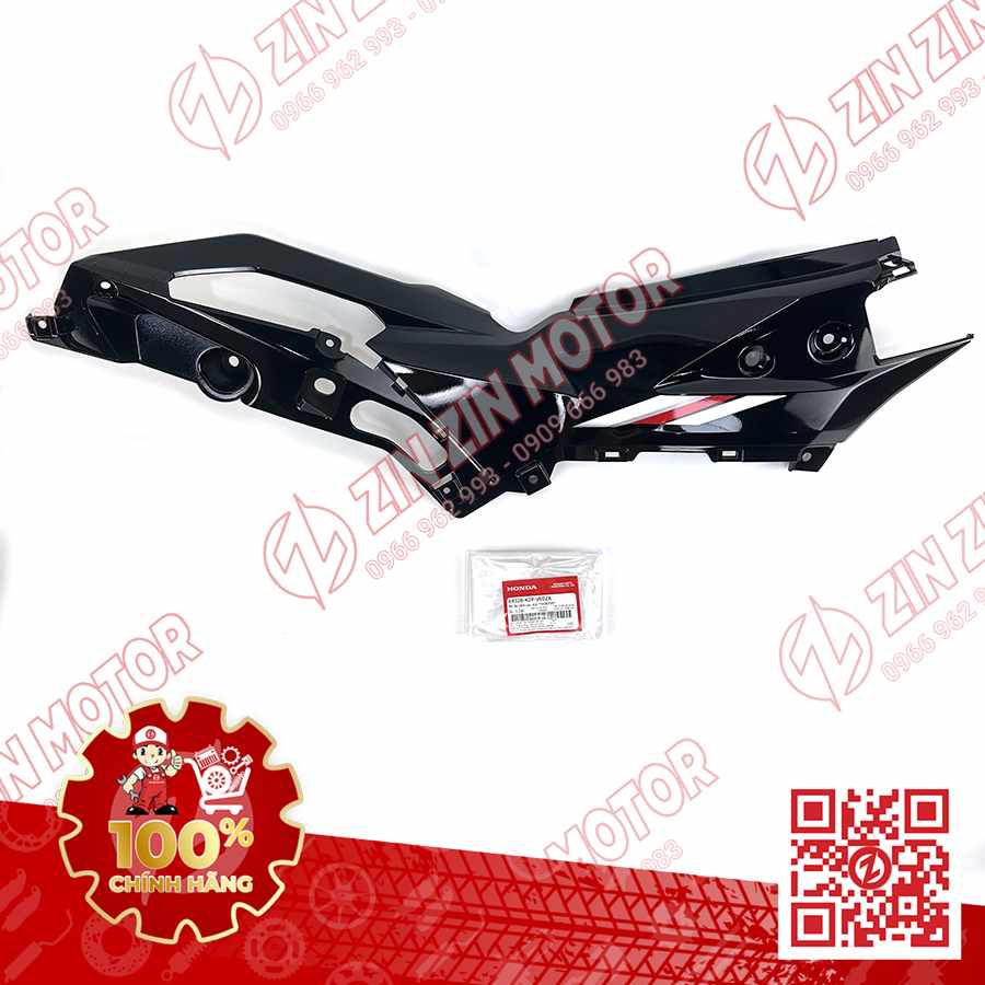 ỐP HÔNG WINNER X V4 2024, LƯỜN GIỮA WINNER X 2024, ỐP ỐNG YẾM WINNER V4 ĐEN TEM TRẮNG TRÁI 64326K2PVE0ZA CHÍNH HÃNG