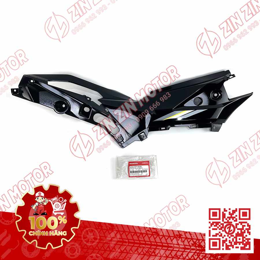 ỐP HÔNG WINNER X V4 2024, LƯỜN GIỮA WINNER X 2024, ỐP ỐNG YẾM WINNER V4 ĐEN TEM BẠC TRÁI 64326K2PVE0ZB CHÍNH HÃNG
