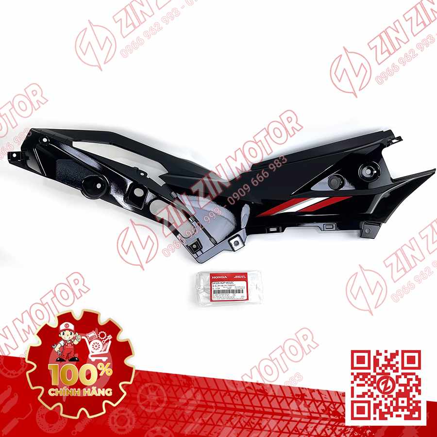 ỐP HÔNG WINNER X V4 2024, LƯỜN GIỮA WINNER X 2024, ỐP ỐNG YẾM WINNER V4 ĐEN TEM ĐỎ TRÁI 64326K2PVE0ZC CHÍNH HÃNG