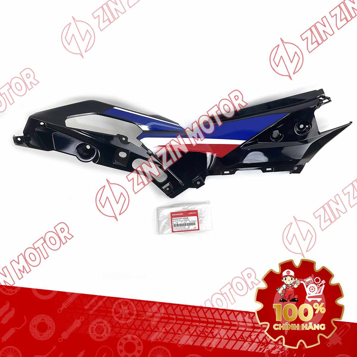 ỐP HÔNG WINNER X V4 2024, LƯỜN GIỮA WINNER X 2024, ỐP ỐNG YẾM WINNER V4 ĐEN TEM HRC TRÁI 64326K2PVG0ZB CHÍNH HÃNG