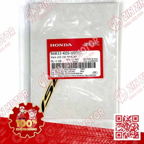 Alternative view of Tem Chữ 150i Dán Ốp Sườn Bụng Sau Xe SH 150i 2020 2021 2022 Màu Đen Chính Hãng