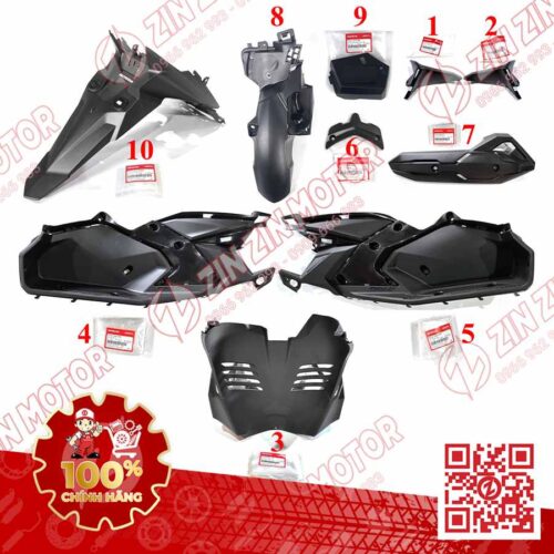 Dàn Áo Nhựa Nhám AB 2016, Air Blade 125 2017 2018 2019 Chính Hãng Honda