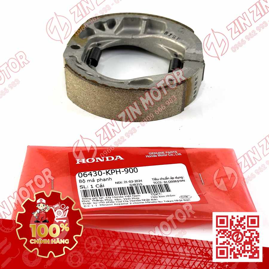 BỐ THẮNG SAU FUTURE 125 MẬP, FUTURE FI 125, FUTURE BXC 125 2014 2015 2016 2017 , MÁ PHANH, BỐ THẮNG TRƯỚC SAU WAVE RSX 2019 2020 2021 2022 2023 (PHIÊN BẢN PHANH CƠ) , WAVE ALPHA 2017 - 2023 2024 - 2025, WAVE BLADE 110 06430KPH900 CHÍNH HÃNG