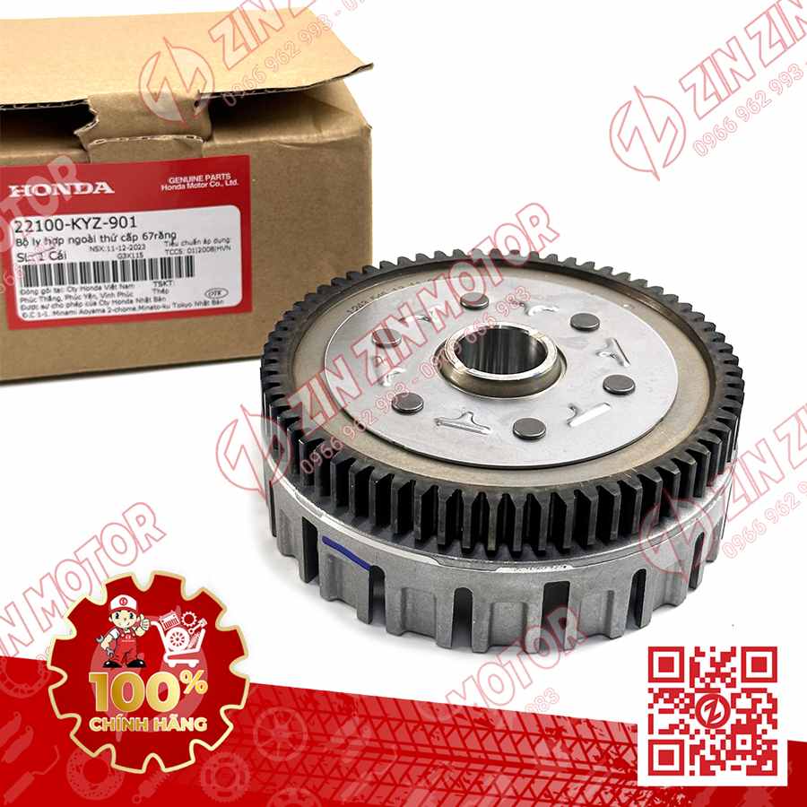 BỘ LY HỢP NGOÀI THỨ CẤP FUTURE 125 MẬP, FUTURE FI 125, FUTURE BXC 125 2014 2015 CHÍNH HÃNG