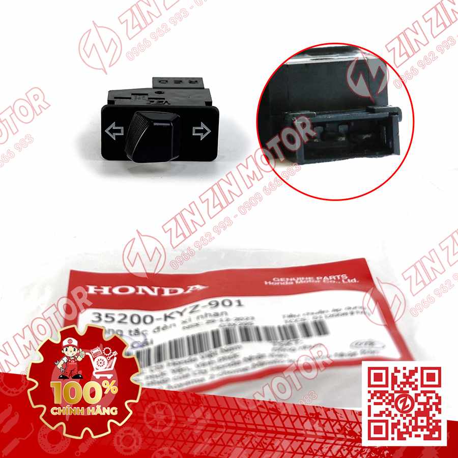CÔNG TẮC ĐÈN XI NHAN FUTURE 125 MẬP, FUTURE FI 125, FUTURE BXC 125 2014 2015 2016 2017 CHÍNH HÃNG