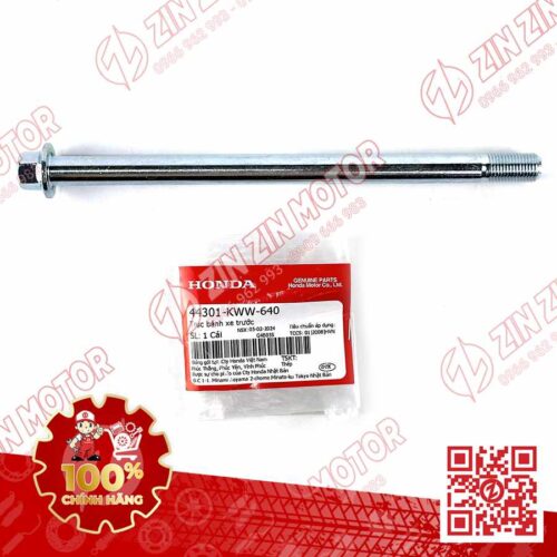 TRỤC BÁNH XE FUTURE 125 MẬP, FUTURE FI 125, FUTURE BXC 125 2014 2015 2016 2017 TRƯỚC , TRỤC CỐT BÁNH TRƯỚC WAVE RSX 2019 2020 2021 2022 2023 , WAVE ALPHA 2017 - 2023 2024 - 2025, WAVE BLADE 110 , VISION 2026 44301KWW640 CHÍNH HÃNG