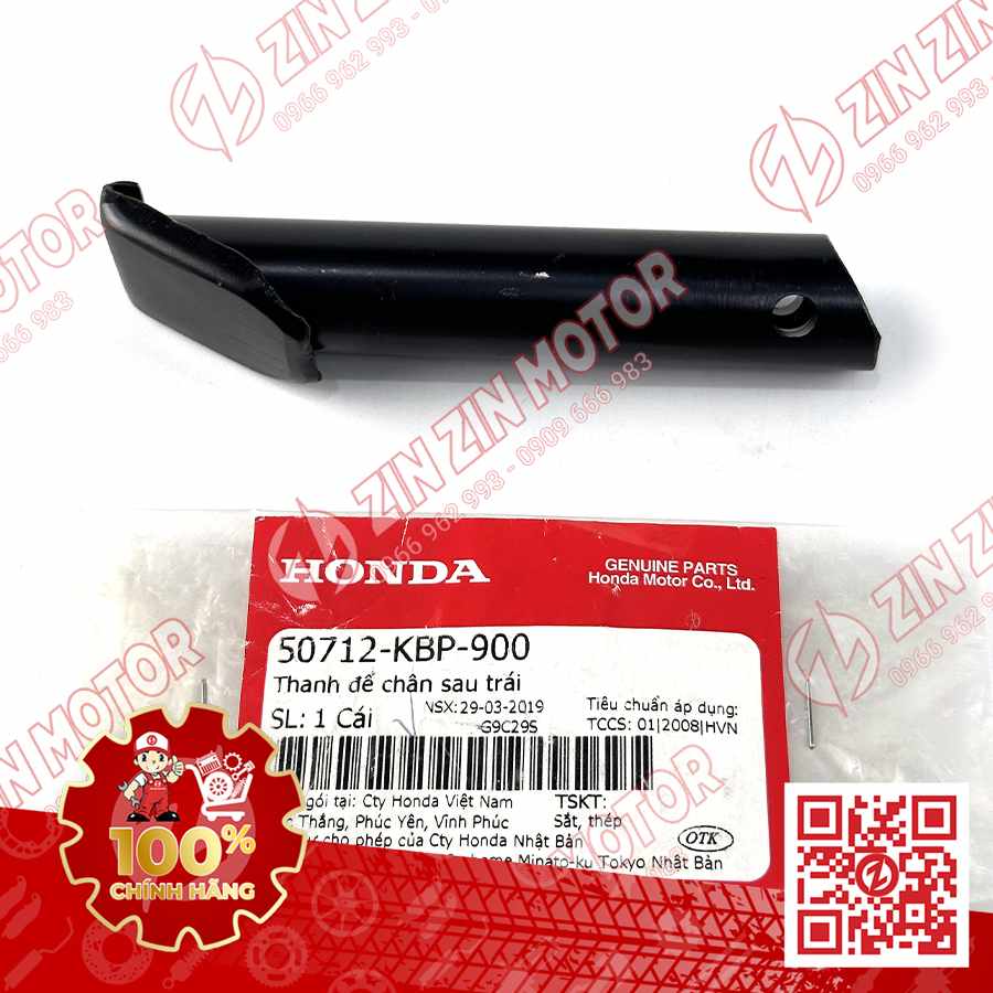 THANH ĐỂ CHÂN SAU FUTURE 125 MẬP, FUTURE FI 125, FUTURE BXC 125 2014 2015 2016 2017 , WAVE RSX 2019 2020 2021 2022 2023 , WAVE ALPHA 2017 - 2023 2024 - 2025 BÊN TRÁI, WAVE BLADE 110 50712KBP900 CHÍNH HÃNG