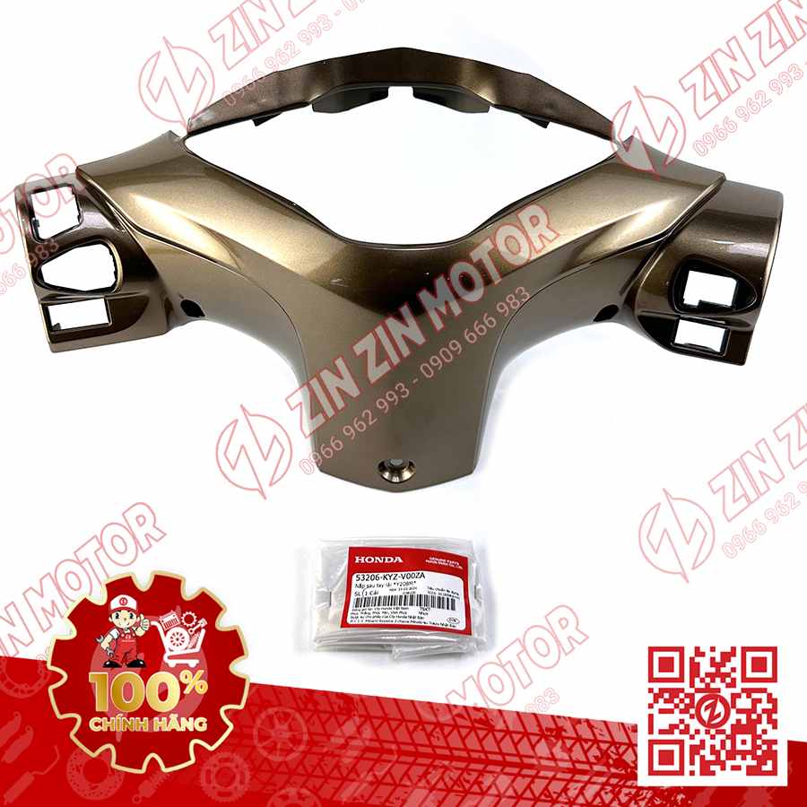 NẮP SAU TAY LÁI, BỢ CỔ SAU FUTURE 125 MẬP, FUTURE 125 FI, FUTURE BXC 2014 2015 NÂU VÀNG 53206-KYZ-V00ZA
