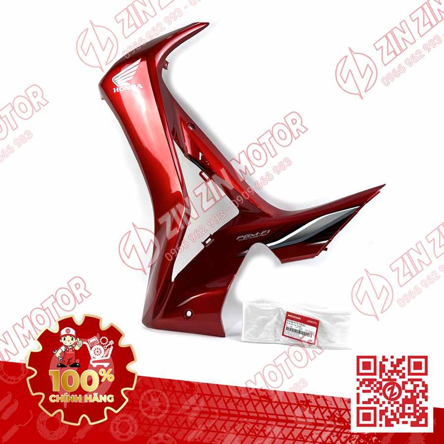 BỬNG TRƯỚC TRÁI, CÁNH YẾM FUTURE 125 MẬP, FUTURE 125 FI 2016 2017 ĐỎ XÁM 64250-K73-V00ZC