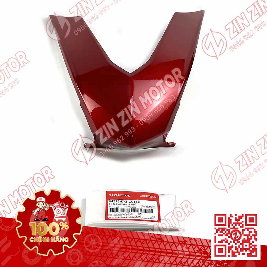 BỘ ỐP TRƯỚC TRÊN, MẶT NẠ NHỎ FUTURE 125 MẬP, FUTURE 125 FI, FUTURE BXC 2014 2015 2016 2017 ĐEN ĐỎ 64313-KYZ-G00ZB