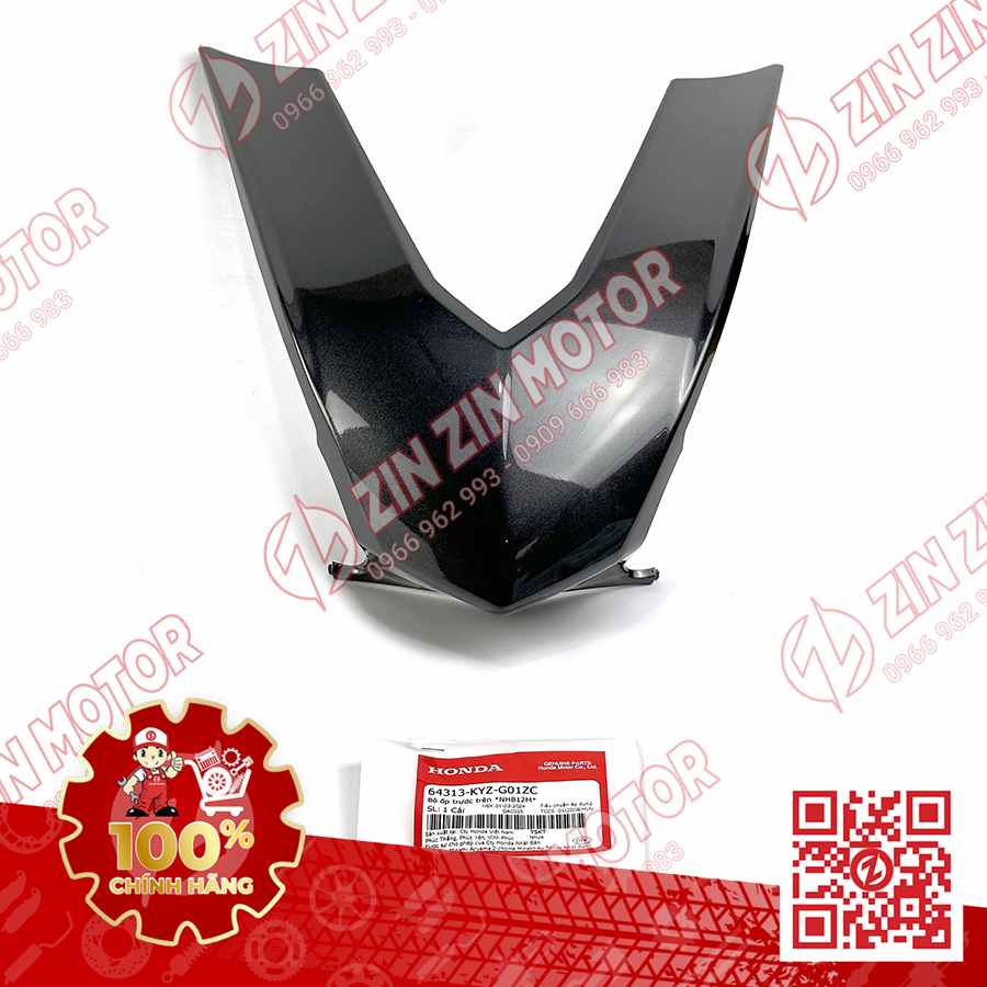 BỘ ỐP TRƯỚC TRÊN, MẶT NẠ NHỎ FUTURE 125 MẬP, FUTURE 125 FI, FUTURE BXC 2014 2015 2016 2017 ĐEN XÁM 64313-KYZ-G00ZC