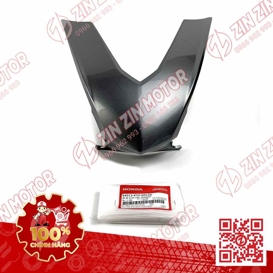 BỘ ỐP TRƯỚC TRÊN, MẶT NẠ NHỎ FUTURE 125 MẬP, FUTURE 125 FI, FUTURE BXC 2014 2015 2016 2017 XÁM ĐẬM 64313-KYZ-G00ZD