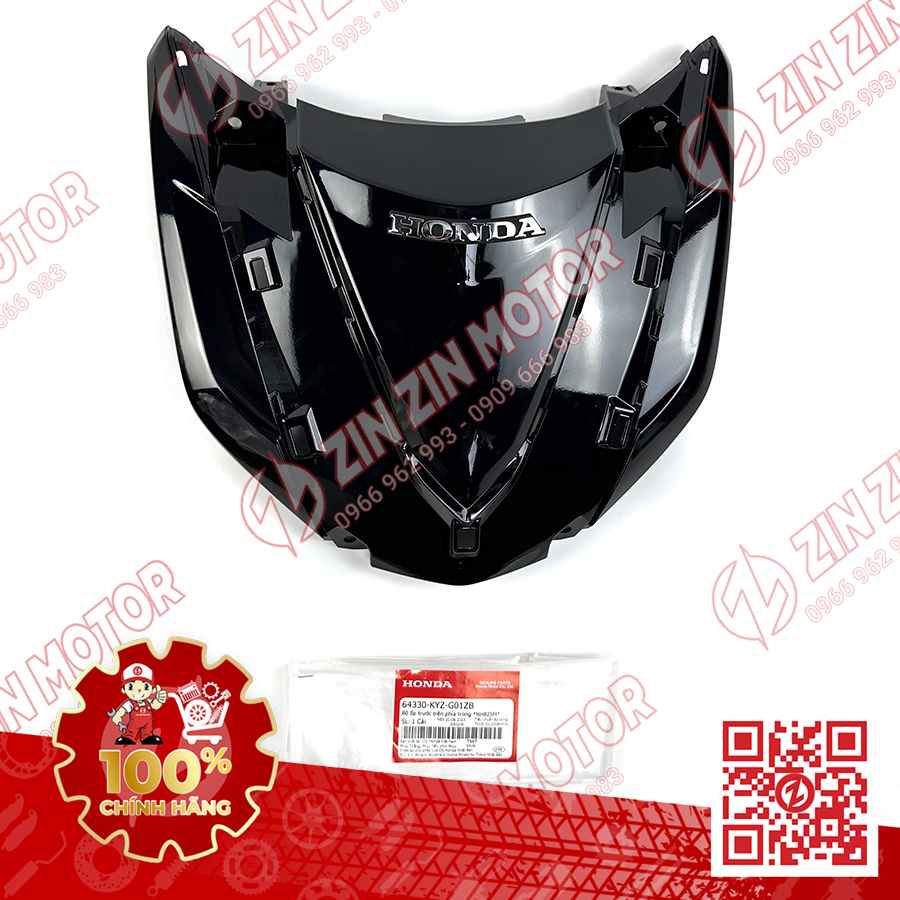 ỐP MẶT NẠ TRƯỚC, MẶT NẠ LỚN FUTURE 125 MẬP, FUTURE 125 FI, FUTURE BXC 2014 2015 2016 2017 ĐEN XÁM 64330-KYZ-G00ZB