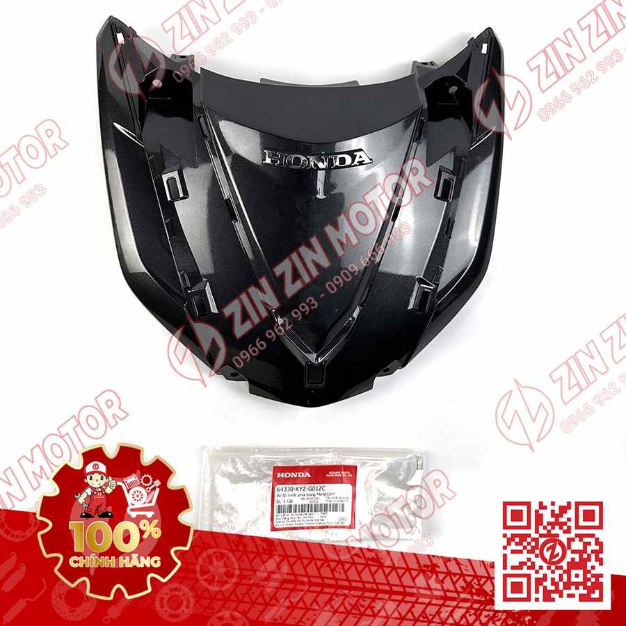 ỐP MẶT NẠ TRƯỚC, MẶT NẠ LỚN FUTURE 125 MẬP, FUTURE 125 FI, FUTURE BXC 2014 2015 XÁM ĐẬM 64330-KYZ-G00ZC