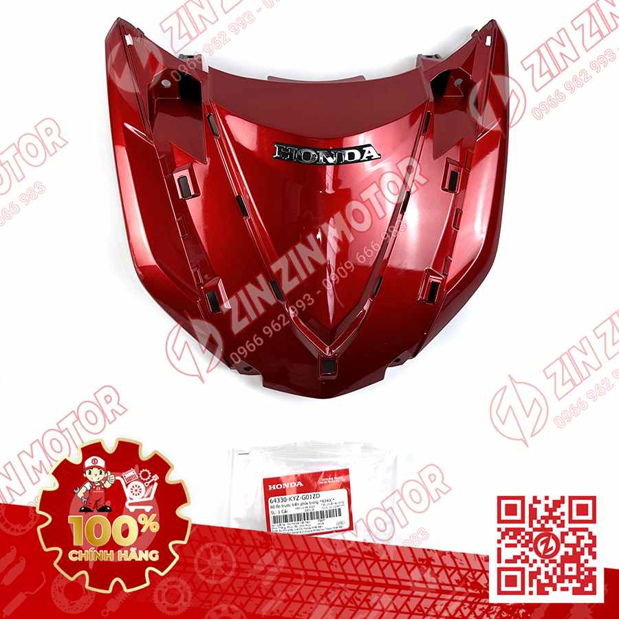ỐP MẶT NẠ TRƯỚC, MẶT NẠ LỚN FUTURE 125 MẬP, FUTURE 125 FI 2016 2017 ĐỎ XÁM 64330-KYZ-G00ZD