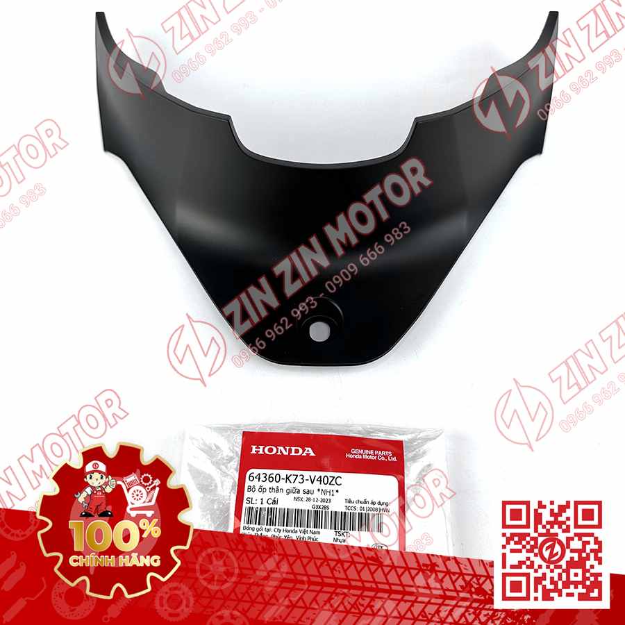 NHỰA NHÁM ỐP THÂN GIỮA PHÍA SAU FUTURE 125 FI, XE FUTURE LED ĐEN 64360K73V40ZC