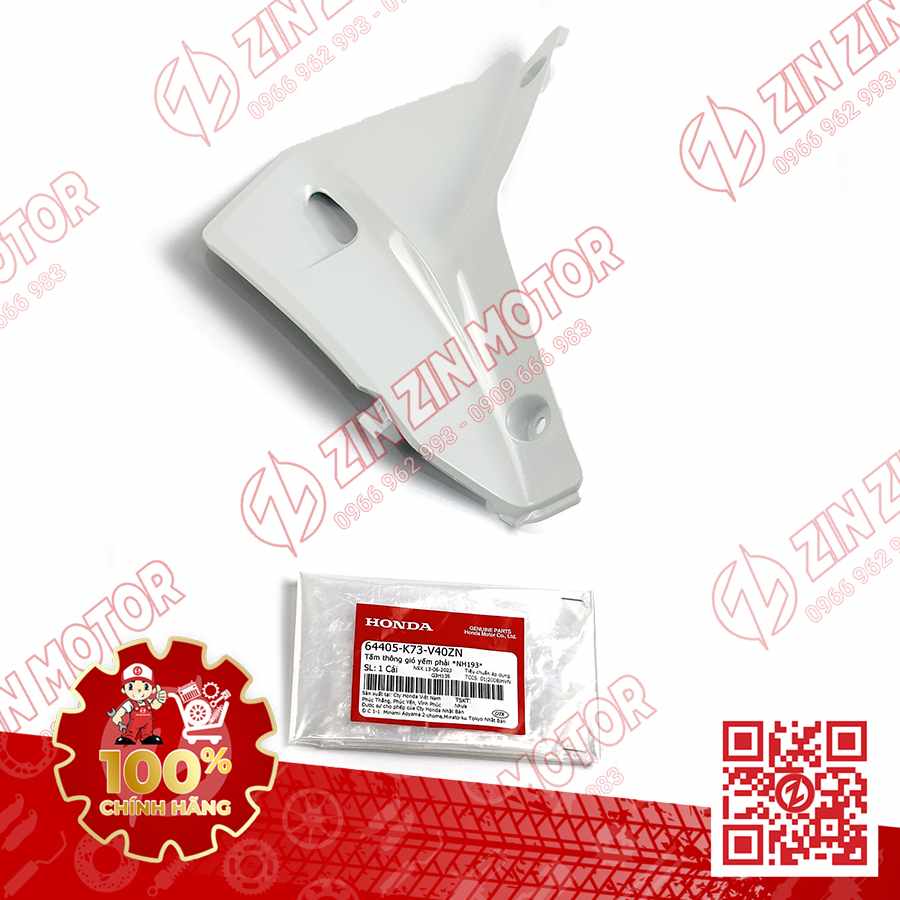 TÂM ỐP THÔNG GIÓ XE FUTURE 125 FI, FUTURE LED PHẢI TRẮNG NH193P 2022 2023 64405K73V40ZN