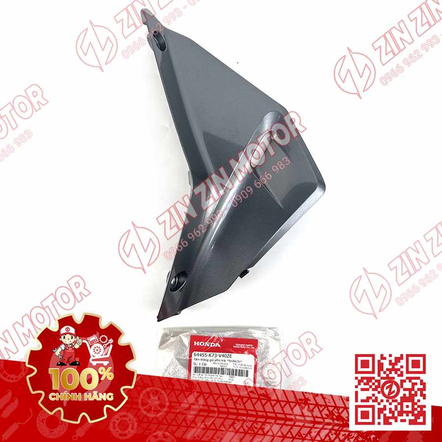 TÂM ỐP THÔNG GIÓ XE FUTURE 125 FI, FUTURE LED TRÁI GHI BẠC NHA62M 2018 64455K73V40ZE