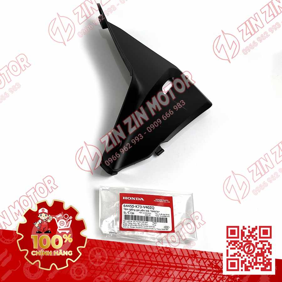 TÂM ỐP THÔNG GIÓ XE FUTURE 125 FI, FUTURE LED TRÁI ĐEN NHÁM NHA76M 2022 2023 2024 64455K73V40ZQ