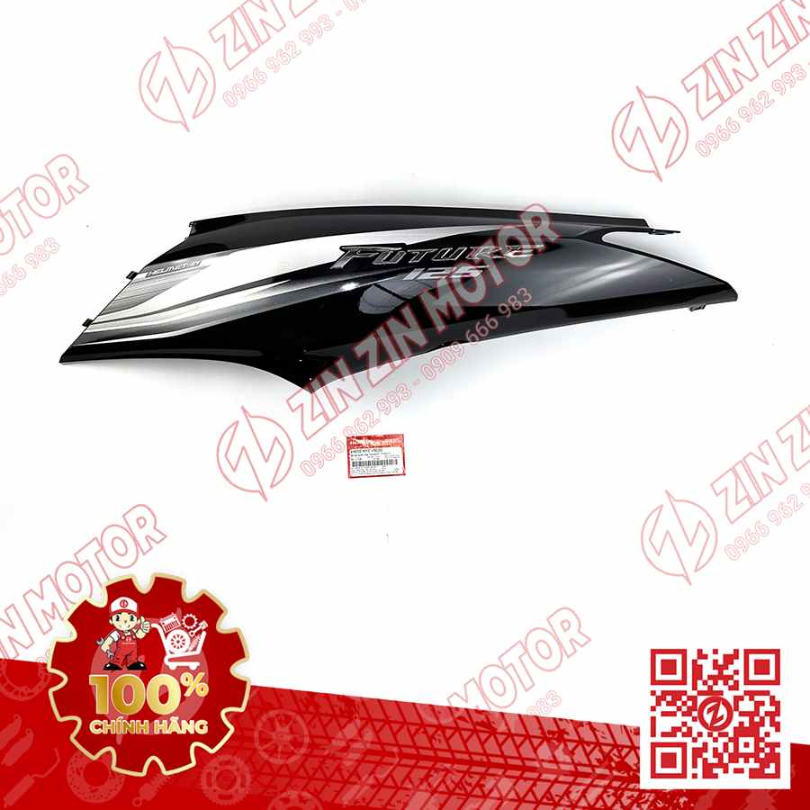 BỤNG SAU TRÁI, ỐP SƯỜN FUTURE 125 MẬP, FUTURE BXC 2014 2015 ĐEN GHI 64650-KYZ-V90ZE