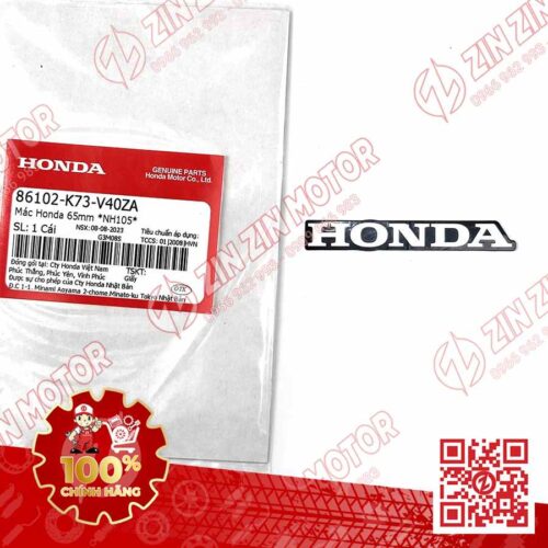 TEM CHỮ HONDA 65MM DÁN DÈ SAU FUTURE 125 FI, FUTURE LED 2018 2019 2020 2021 2022 2023 2024 86102K73V40ZA