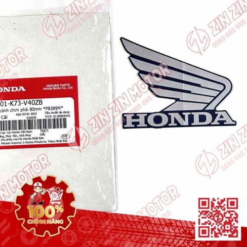 TEM CÁNH CHIM HONDA XE FUTURE 125 FI, FUTURE LED XANH BẠC 2018 BÊN PHẢI 86201K73V40ZB