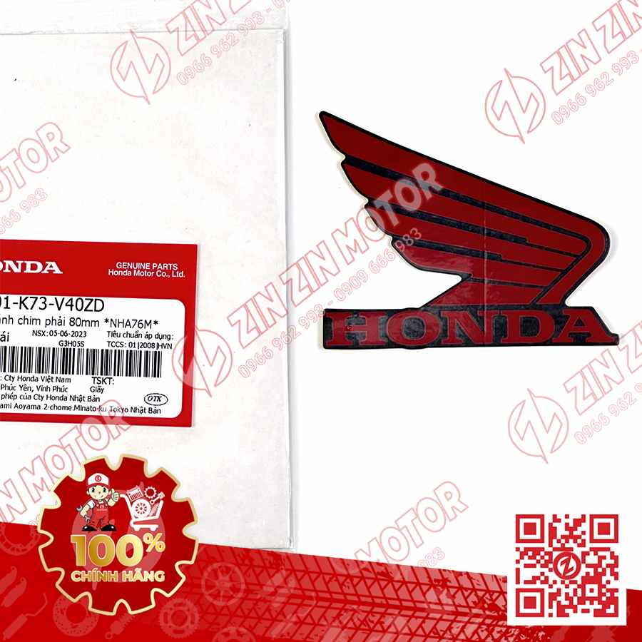 TEM CÁNH CHIM HONDA XE FUTURE 125 FI, FUTURE LED ĐEN NHÁM 2018 BÊN PHẢI 86201K73V40ZD