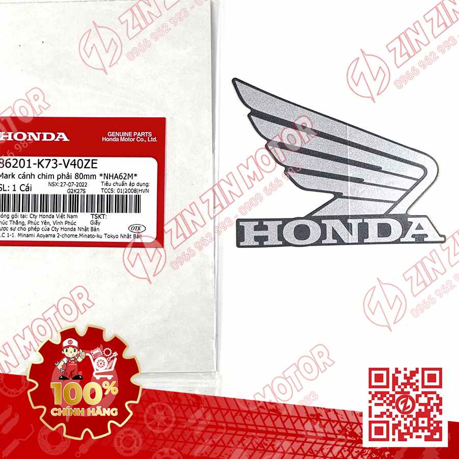 TEM CÁNH CHIM HONDA XE FUTURE 125 FI, FUTURE LED BẠC ĐEN 2018 BÊN PHẢI 86201K73V40ZE