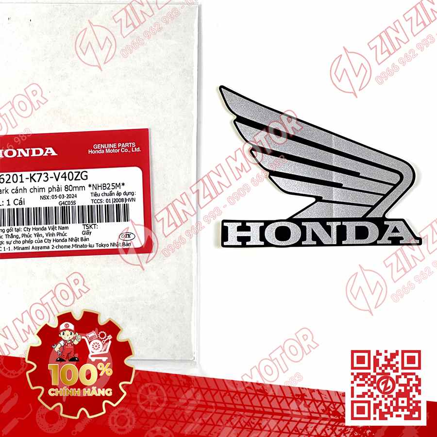 TEM CÁNH CHIM HONDA XE FUTURE 125 FI, FUTURE LED ĐEN ĐỎ 2018 BÊN PHẢI 86201K73V40ZG