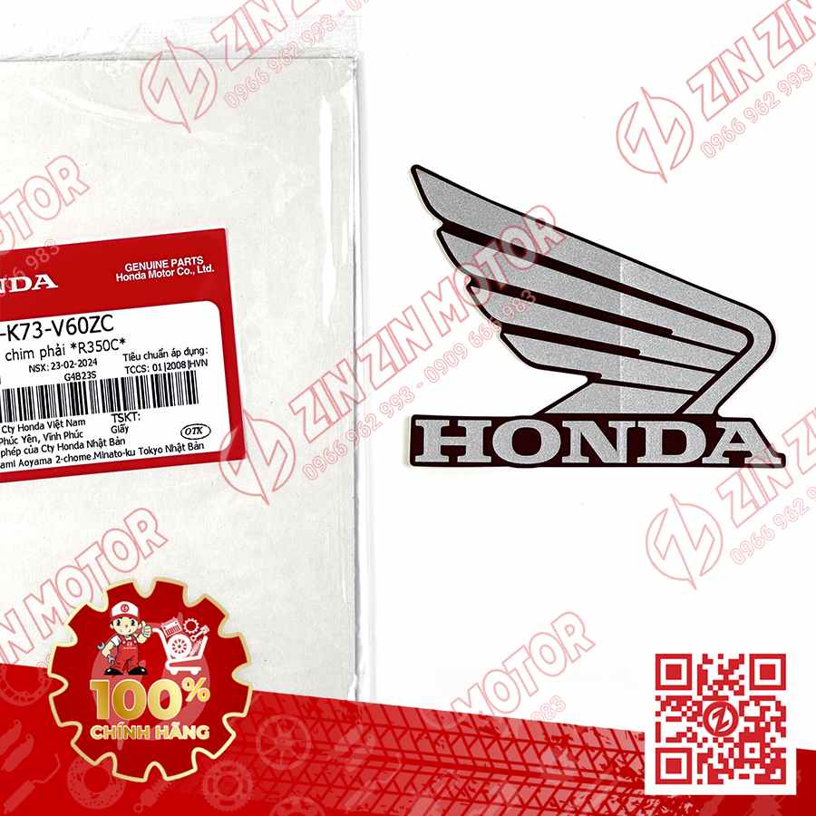 TEM CÁNH CHIM HONDA XE FUTURE 125 FI, FUTURE LED ĐỎ ĐEN 2019 BÊN PHẢI 86201K73V60ZC