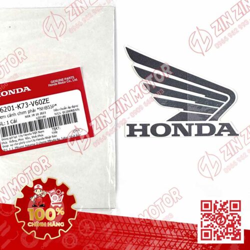 TEM CÁNH CHIM HONDA XE FUTURE 125 FI, FUTURE LED TRẮNG BẠC ĐEN 2019 BÊN PHẢI 86201K73V60ZE
