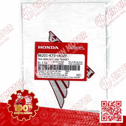Alternative view of TEM CÁNH CHIM HONDA XE FUTURE 125 FI, FUTURE LED ĐỎ ĐEN 2019 BÊN PHẢI 86201K73V60ZF