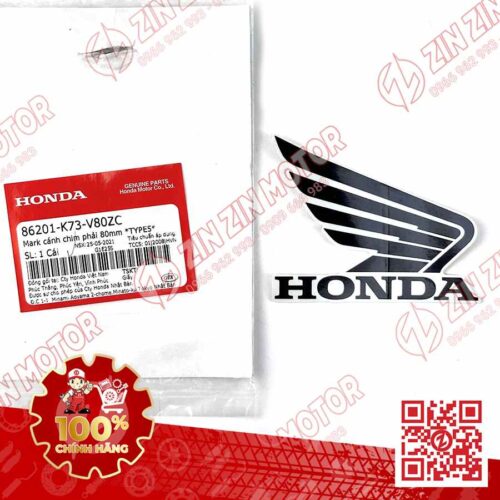 TEM CÁNH CHIM HONDA XE FUTURE 125 FI, FUTURE LED TRẮNG NÂU ĐEN 2020 2021 BÊN PHẢI 86201K73V80ZC