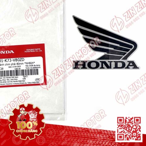 TEM CÁNH CHIM HONDA XE FUTURE 125 FI, FUTURE LED BẠC NÂU ĐEN 2020 2021 BÊN PHẢI 86201K73V80ZD