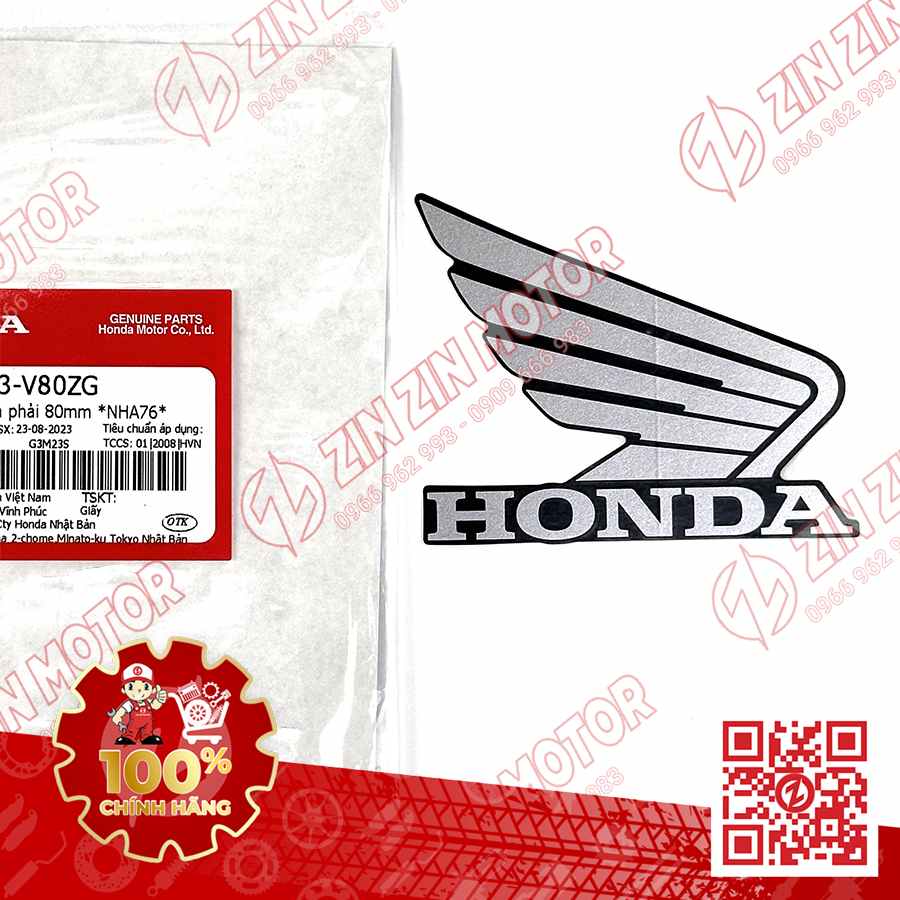 TEM CÁNH CHIM HONDA XE FUTURE 125 FI, FUTURE LED ĐEN NÂU 2020 2021 BÊN PHẢI 86201K73V80ZG