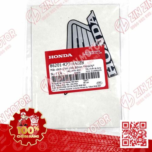 Alternative view of TEM CÁNH CHIM HONDA XE FUTURE 125 FI, FUTURE LED ĐEN NHÁM 2022 2023 2024 BÊN PHẢI 86201K73VA0ZB
