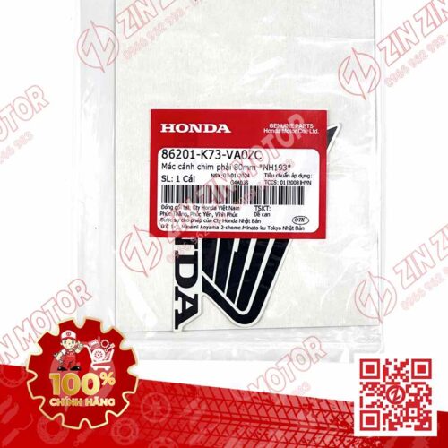 Alternative view of TEM CÁNH CHIM HONDA XE FUTURE 125 FI, FUTURE LED TRẮNG 2022 2023 BÊN PHẢI 86201K73VA0ZC