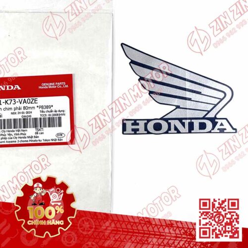TEM CÁNH CHIM HONDA XE FUTURE 125 FI, FUTURE LED XANH 2022 2023 BÊN PHẢI 86201K73VA0ZE