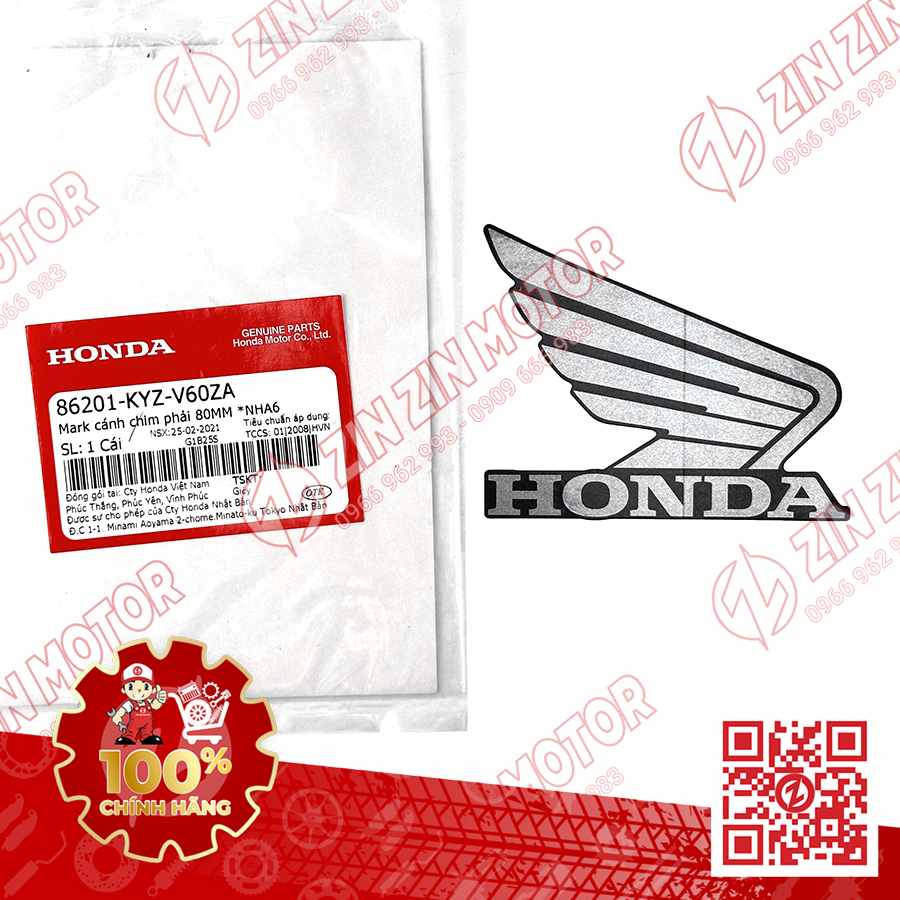 TEM CÁNH CHIM XE FUTURE 125 MẬP, FUTURE FI 125, FUTURE BXC 125 2014 2015 2016 2017 PHẢI XÁM GHI CHÍNH HÃNG