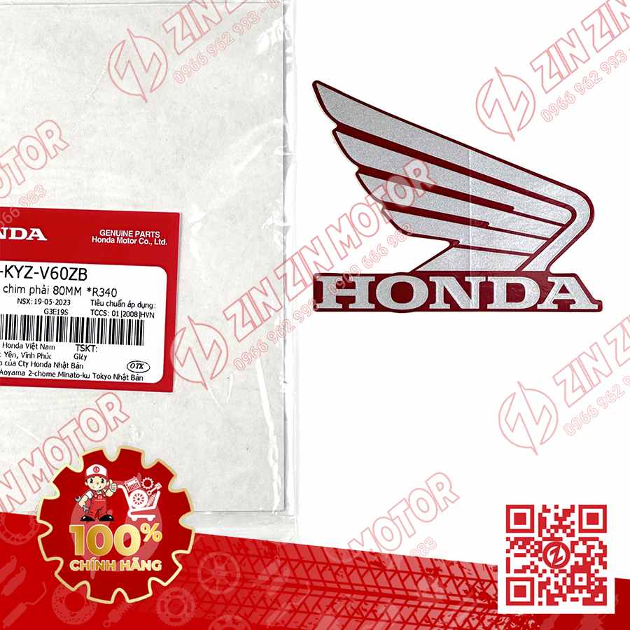 TEM CÁNH CHIM XE FUTURE 125 MẬP, FUTURE FI 125, FUTURE BXC 125 2014 2015 2016 2017 PHẢI ĐỎ ĐẬM CHÍNH HÃNG