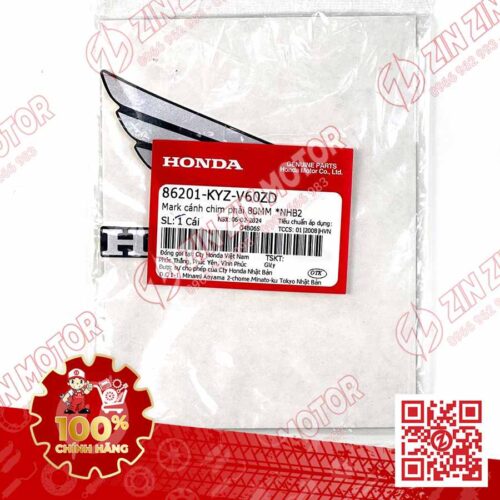 Alternative view of TEM CÁNH CHIM XE FUTURE 125 MẬP, FUTURE FI 125, FUTURE BXC 125 2014 2015 2016 2017 PHẢI ĐEN CHÍNH HÃNG