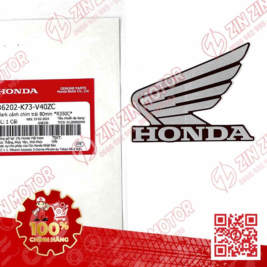 TEM CÁNH CHIM HONDA XE FUTURE 125 FI, FUTURE LED ĐỎ ĐEN 2018 BÊN TRÁI 86202K73V40ZC