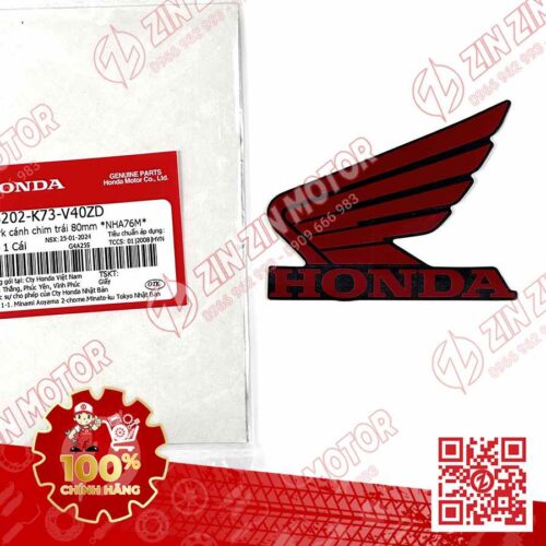 TEM CÁNH CHIM HONDA XE FUTURE 125 FI, FUTURE LED ĐEN NHÁM 2018 BÊN TRÁI 86202K73V40ZD