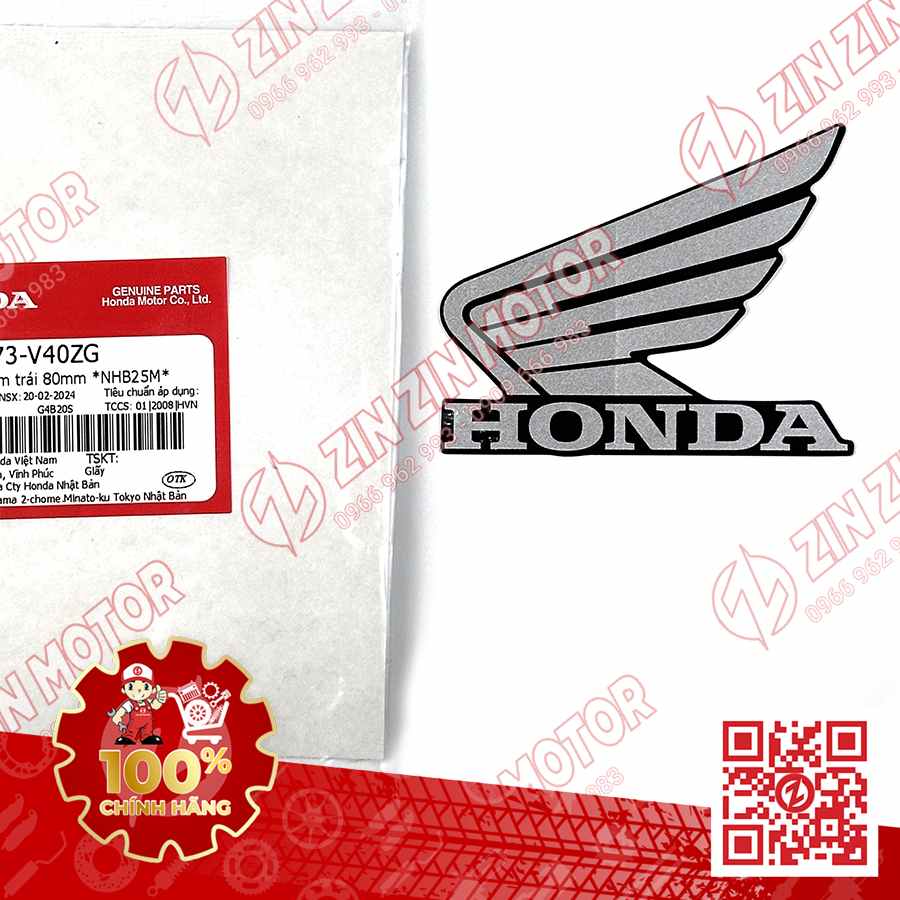 TEM CÁNH CHIM HONDA XE FUTURE 125 FI, FUTURE LED ĐEN ĐỎ 2018 BÊN TRÁI 86202K73V40ZG