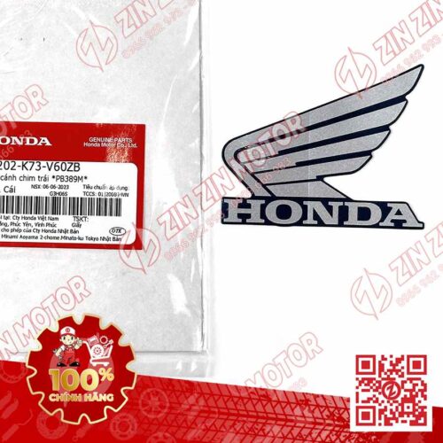 TEM CÁNH CHIM HONDA XE FUTURE 125 FI, FUTURE LED XANH BẠC ĐEN 2019 BÊN TRÁI 86202K73V60ZB