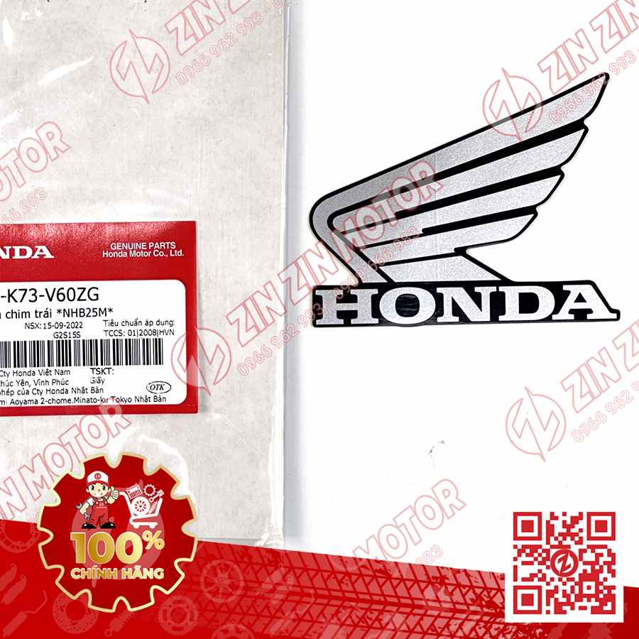 TEM CÁNH CHIM HONDA XE FUTURE 125 FI, FUTURE LED ĐEN ĐỎ 2019 BÊN TRÁI 86202K73V60ZG