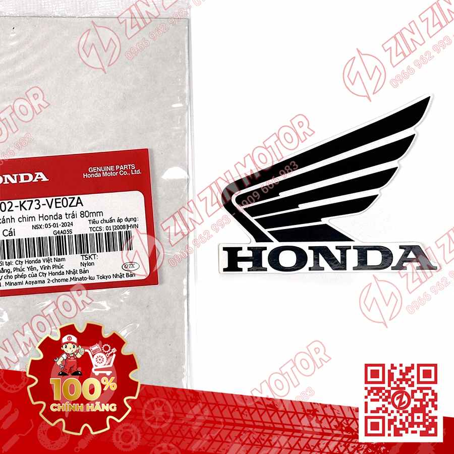 TEM CÁNH CHIM HONDA XE FUTURE 125 FI, FUTURE LED TRẮNG 2024 BÊN TRÁI 86202K73VE0ZA