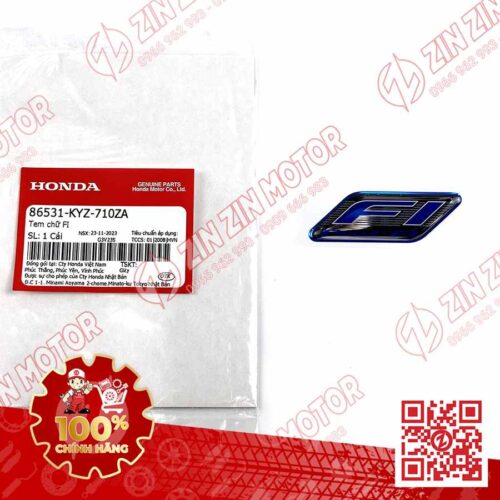 TEM LOGO FI DÁN ỐP ĐẦU FUTURE 125 MẬP, FUTURE FI 125 2014 2015 2016 2017 , WAVE RSX 2019 2020 2021 2022 2023 86531KYZ710ZA CHÍNH HÃNG
