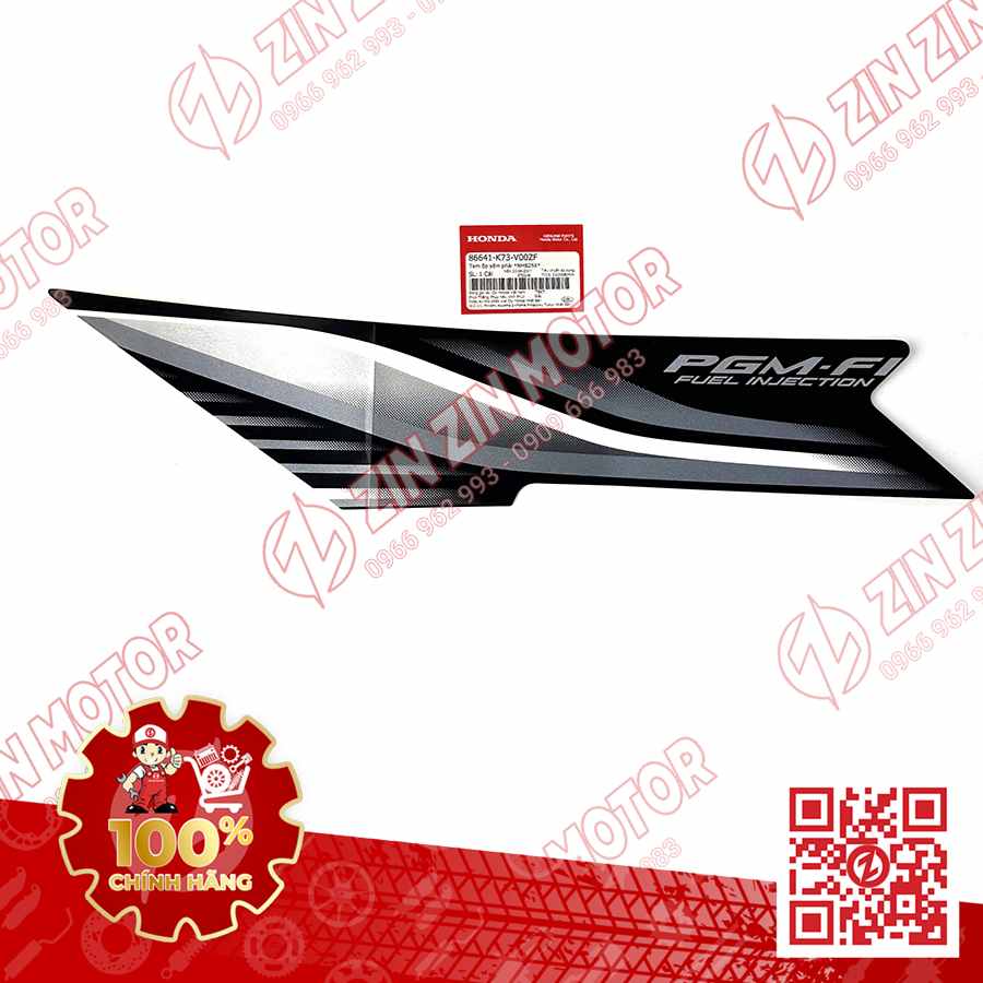 TEM CÁNH YẾM XE FUTURE 125 MẬP, FUTURE FI 125 2016 2017 PHẢI ĐEN XÁM CHÍNH HÃNG