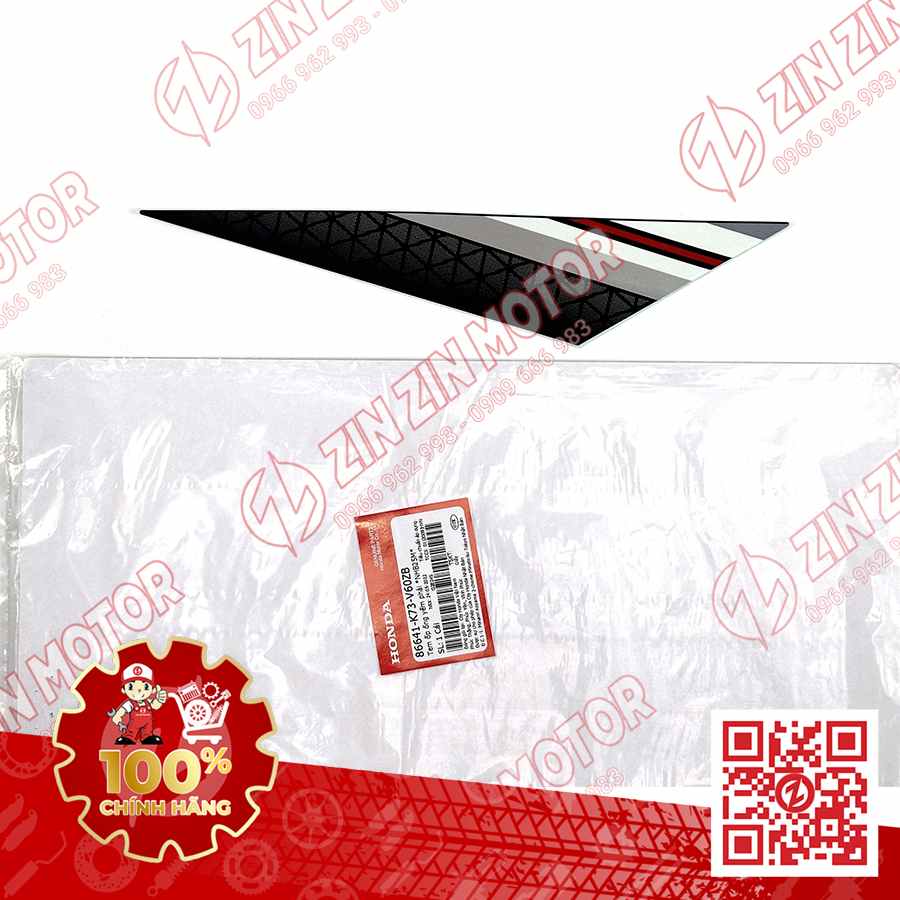 TEM CÁNH YẾM FUTURE 125 FI, FUTURE LED 2019 ĐEN ĐỎ BẢN VÀNH NAN HOA BÊN PHẢI 86641K73V60ZB